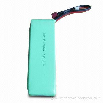 11.1V/3,600mAh/20C High Rate Battery for Airsoft Gun, C-certified
